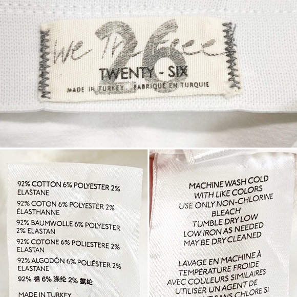 BOGO! Free People We The Free Cha Cha Flare Leg Cropped White Denim Pants 26 - Picture 10 of 11